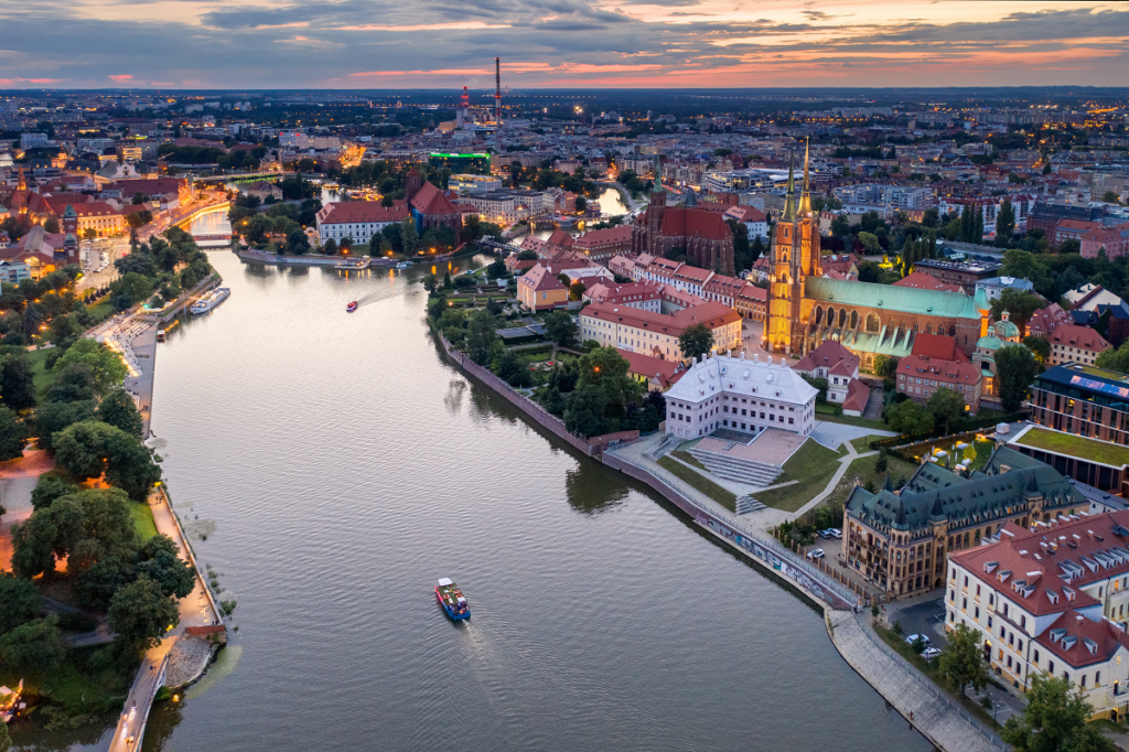 Romantyczne miejsca w Polsce - Ostrów Tumskie we Wrocławiu